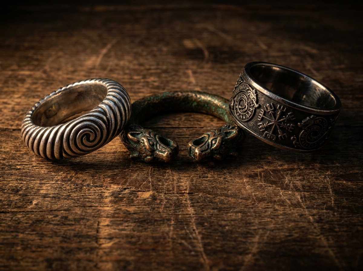 Nordische Ringe und ihre Symbolik: Runen, Drachen und Spiralen