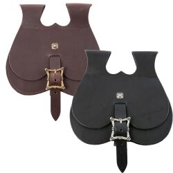 Medieval kidney bag in black or brown