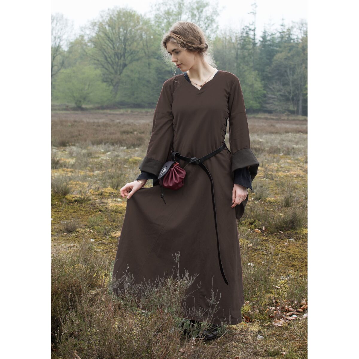 Hell's window dress Bliaut Amal, brown, XL