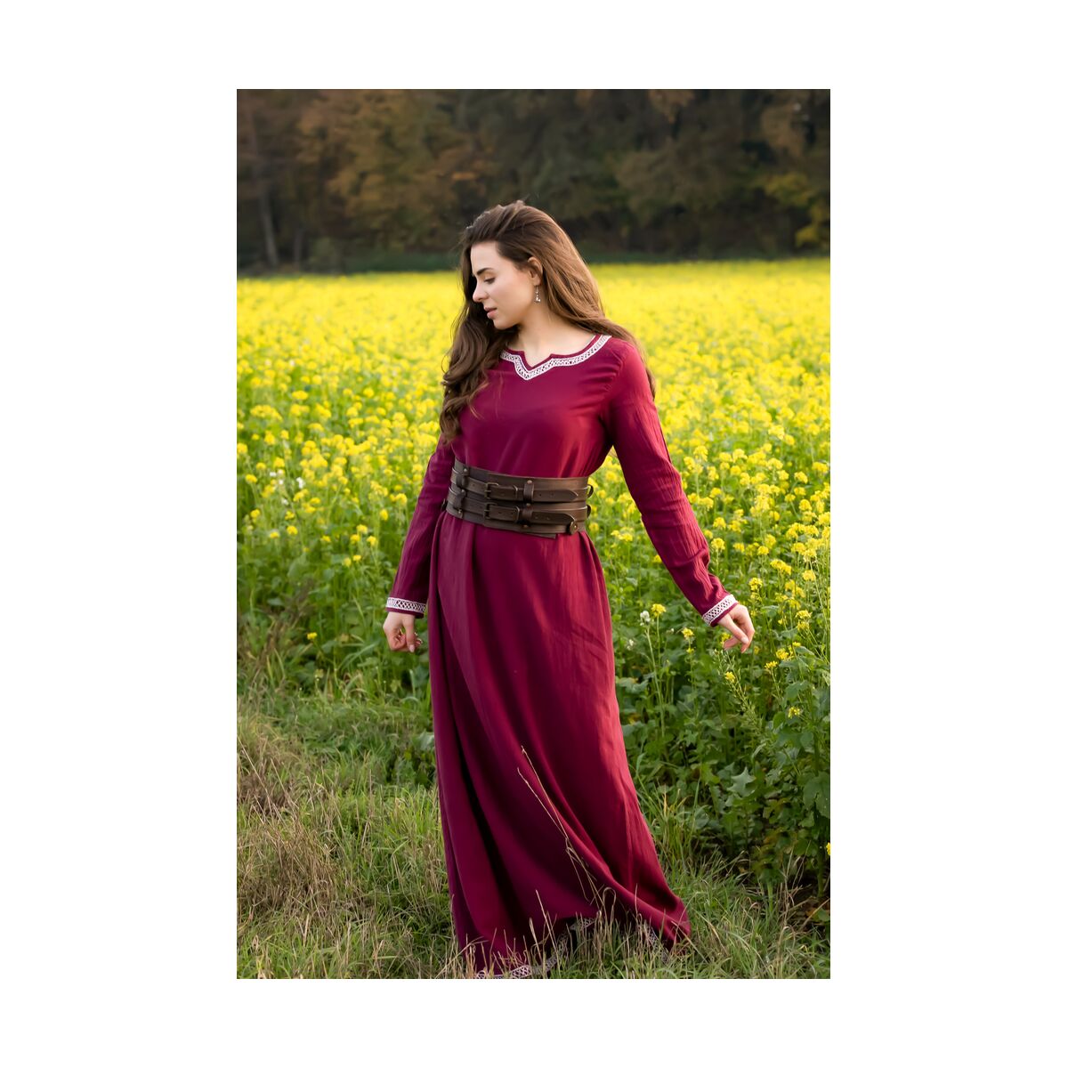Viking Dress "Brigida" Natural XXL