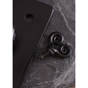 Iron tent pole base with one screw