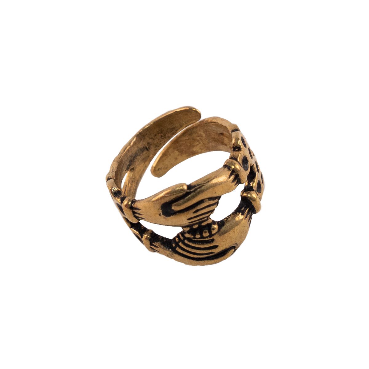 Medieval engagement ring bronze, size S