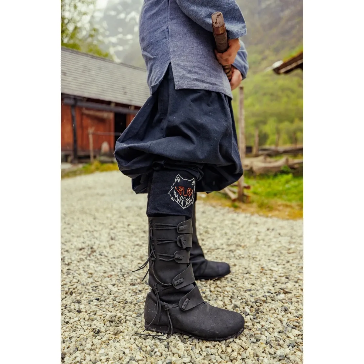 Calf wrap with Fenrir embroidery