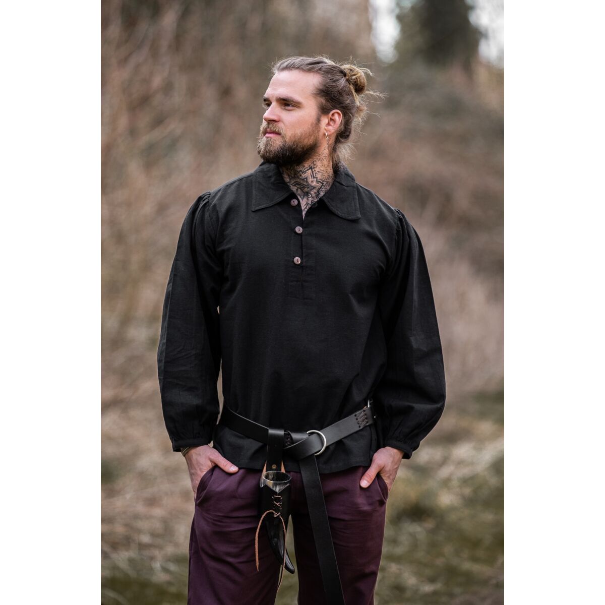 Medieval shirt "Ferdinand" Black M