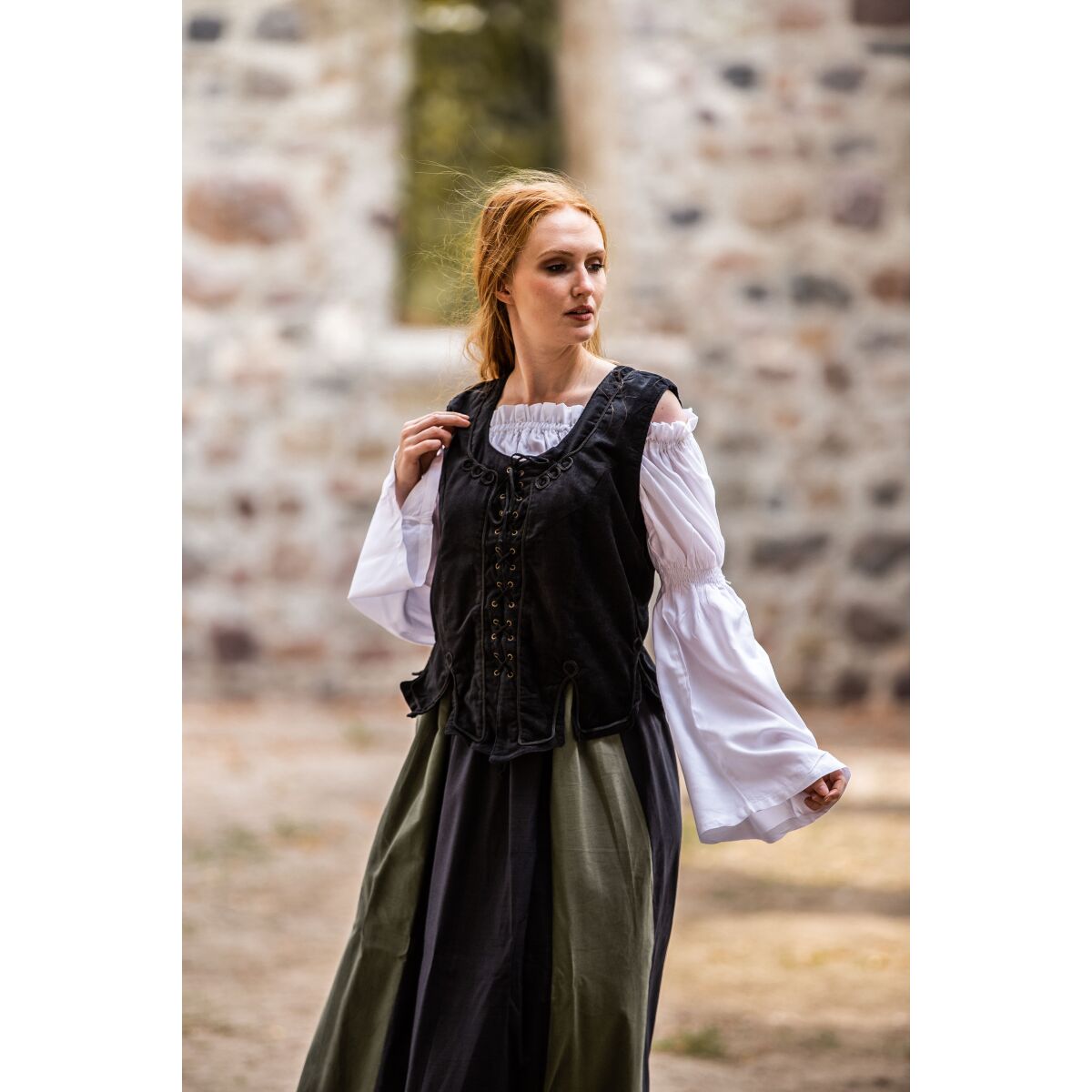 Bodice vest "Odette" Black XXL