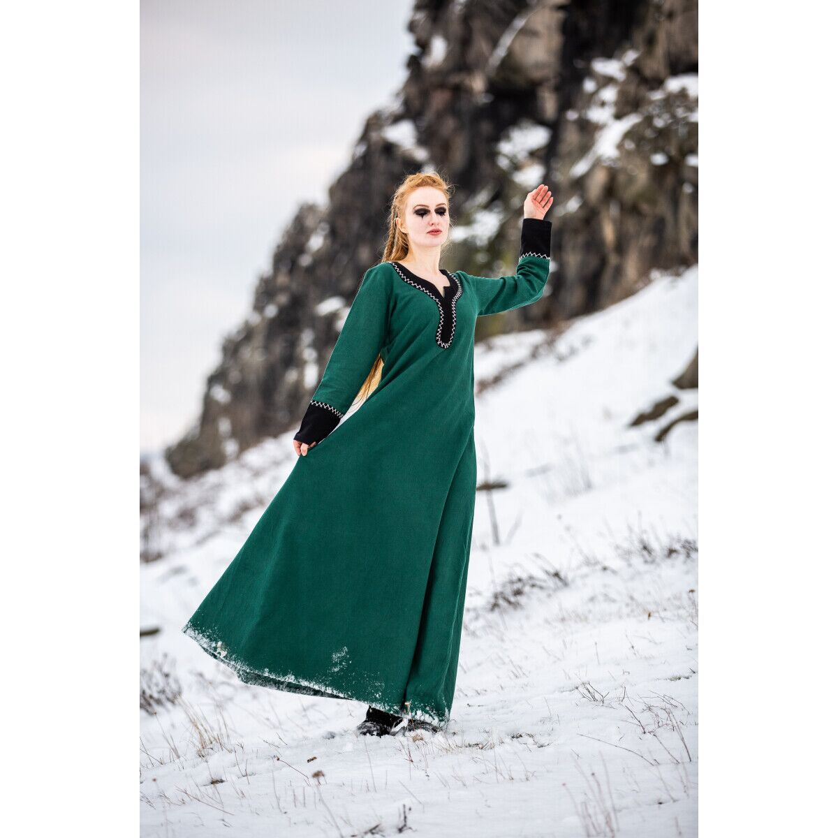 Viking dress green “Freya” XXXL