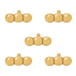 The Ellipses Pure Solid Brass Leather Mounts Set of 5 Functional Accessory