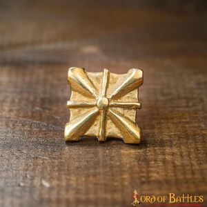 Medieval Pure Solid Brass Leather Mounts Functional Set of 5