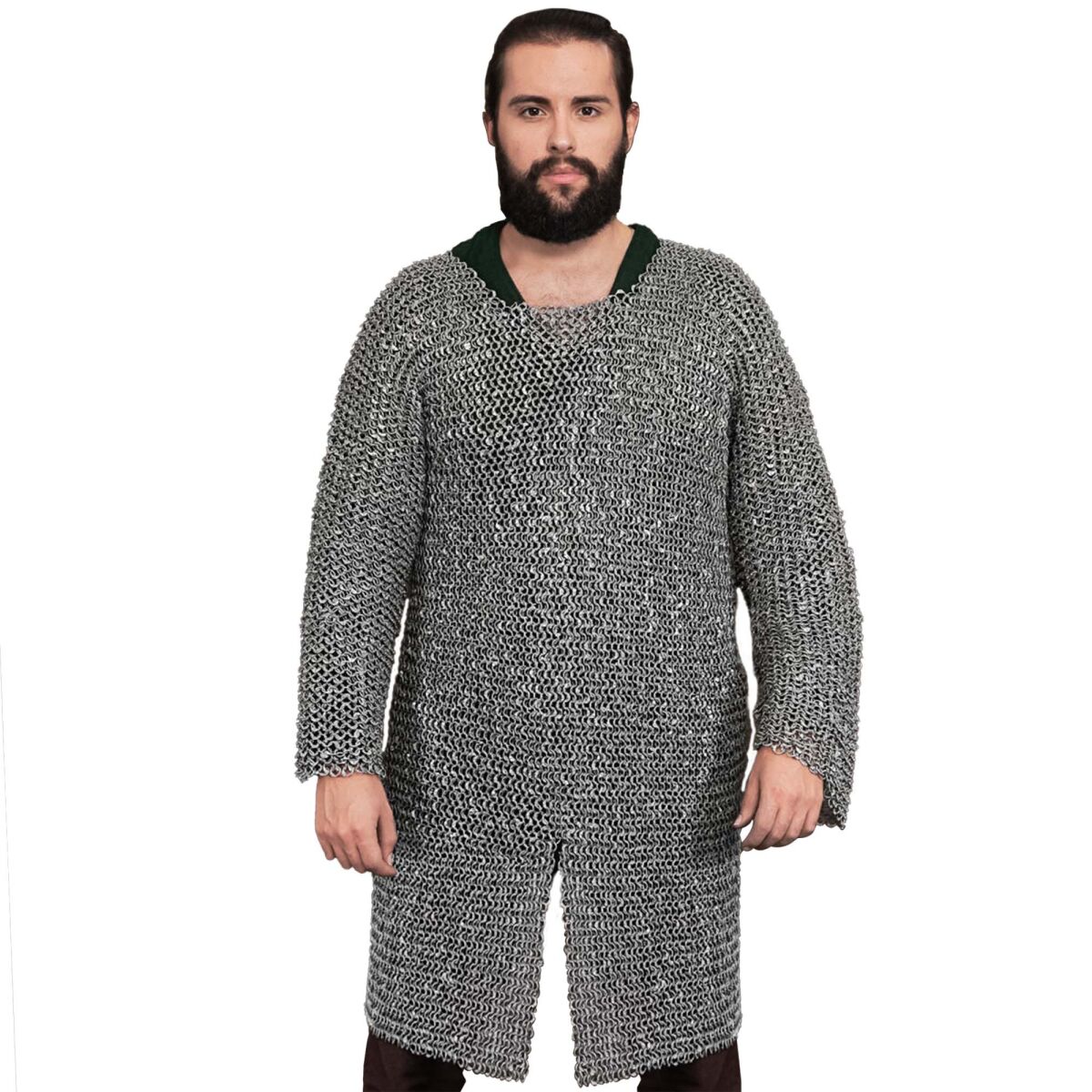Chainmail Hauberk Aluminium Round Ring Round Riveted, 10mm 16gauge XXL