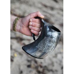 Beer mug made from horn - "dragon"