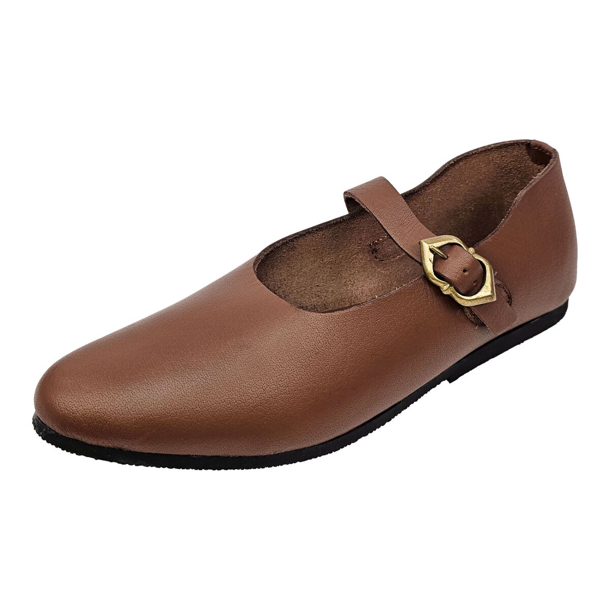 Medieval shoes ladies brown strappy shoes