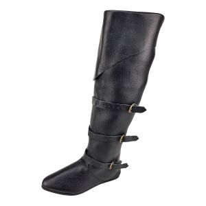 SALE Late medieval top boots black 38