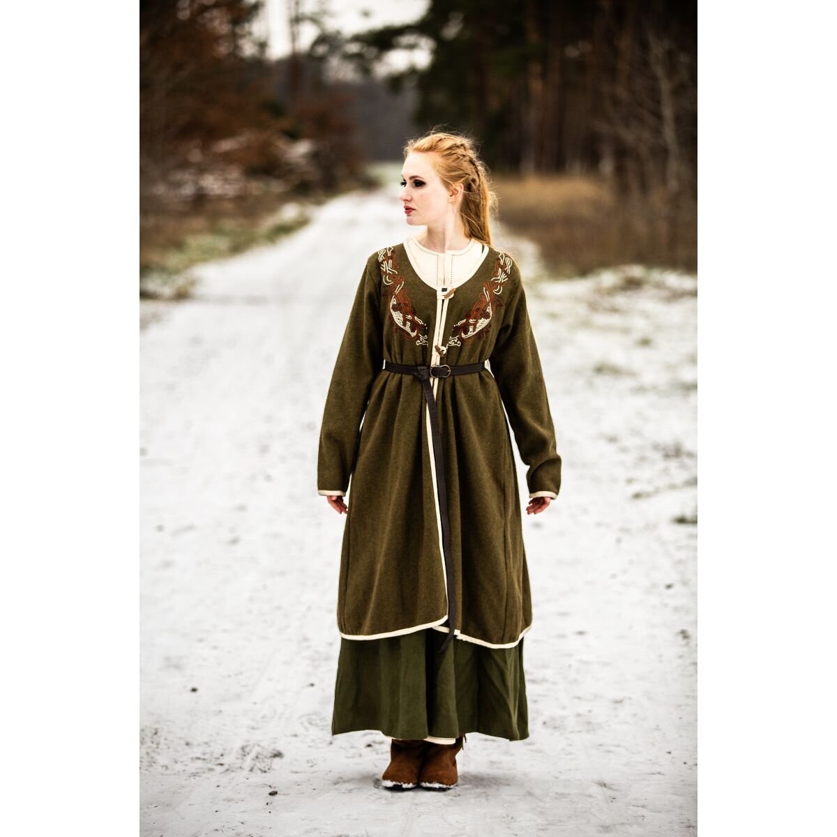 Viking Birka Coat Olive “Skadi” S