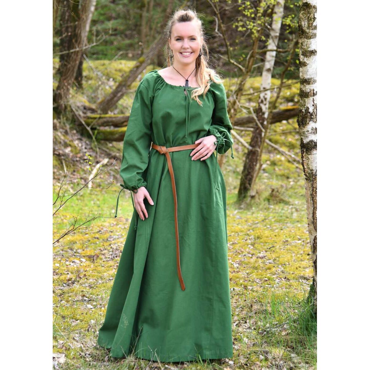 Medieval dress / Viking dress / petticoat Ana, green XXL