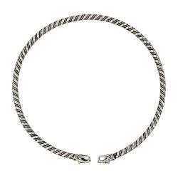 Viking Torque “Wolf Head,” Silver-Plated