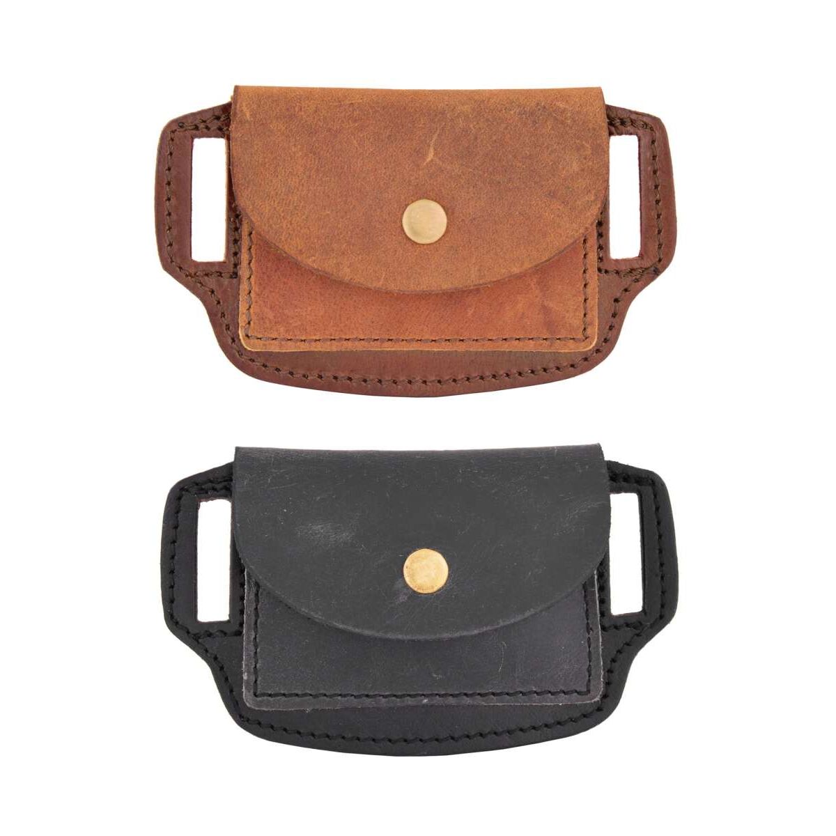 Leather belt bag wallet, distressed look box