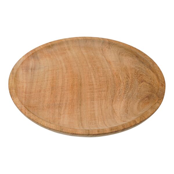 Medieval wooden plate made from hardwood, approx. 23 cm in diameter, second-grade item