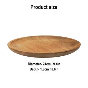 Medieval wooden plate made from hardwood, approx. 23 cm in diameter, second-grade item