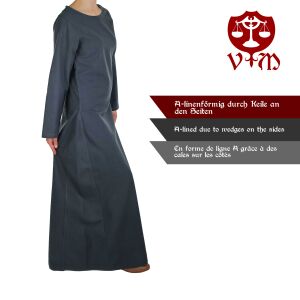 Classic medieval dress or slip, blue ‘Amalie’, XXXL, second-hand