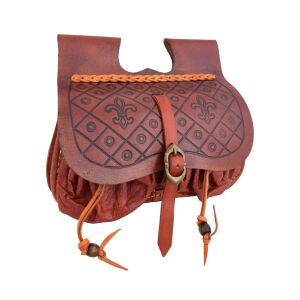 Medieval belt pouch, Dordrecht leather, 14th–15th century