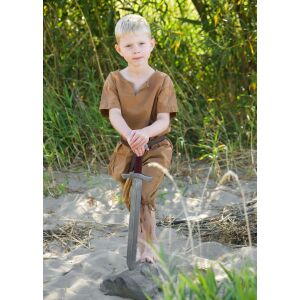 Mini wooden sword – Viking children’s sword with a painted leather hilt