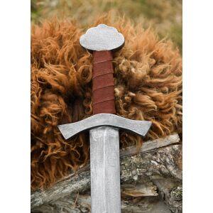 Mini wooden sword – Viking children’s sword with a painted leather hilt