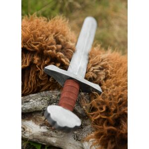 Mini wooden sword – Viking children’s sword with a painted leather hilt