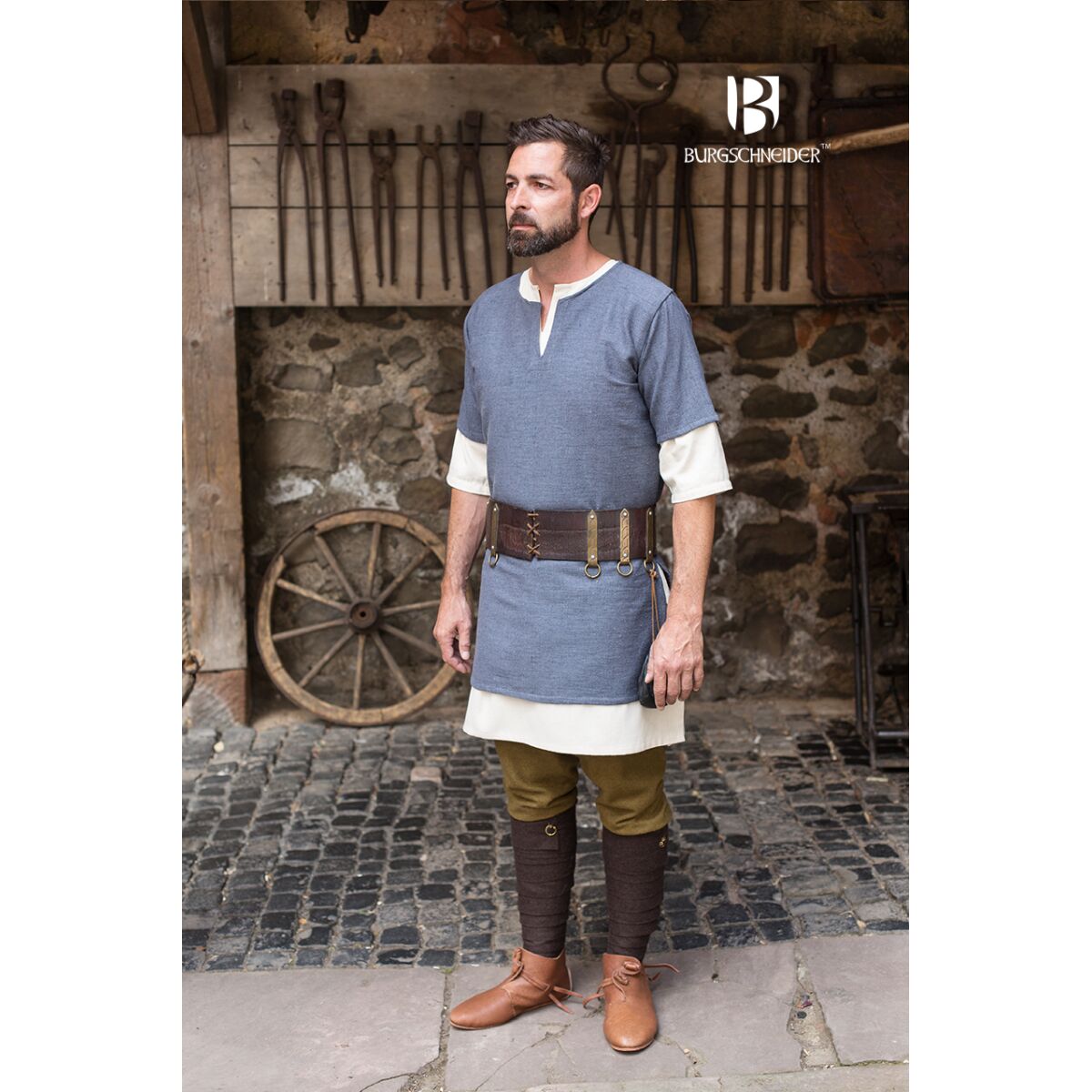 short arm tunic Aegir grey XXXL