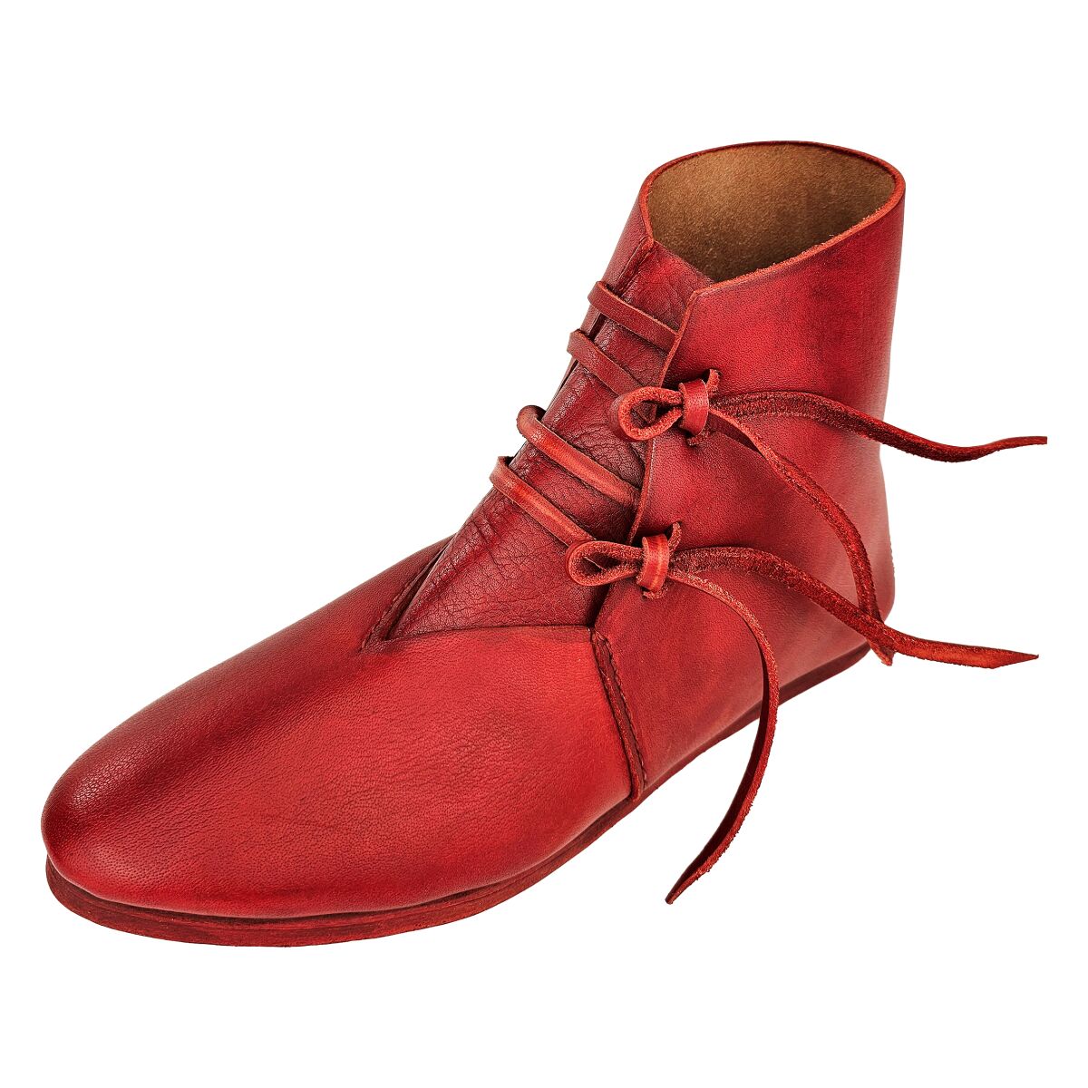 Half boots laced with hobnailed soles korduan red size 45