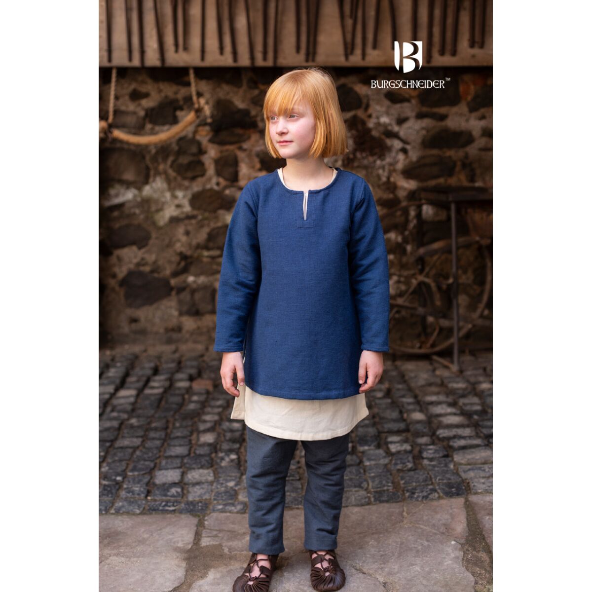 Children medieval tunic Eriksson blue 128