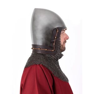 Bascinet Helmet with BTW Aventail, 2 mm (0.08 inch) steel - battle ready